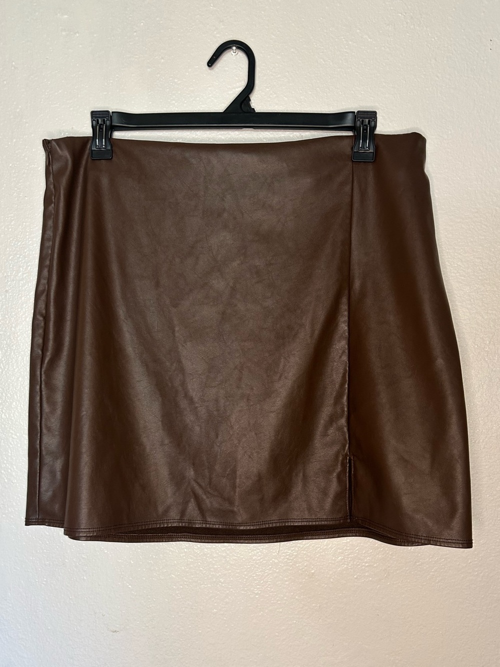 Old Navy Brown Faux Leather Mini Skirt